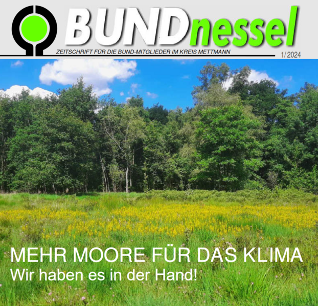 Aus dem Titelblatt der BUNDnessel 2024 der BUND Kreisgruppe Mettmann